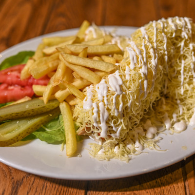 Tortilla with beefsteak